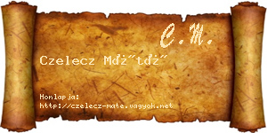 Czelecz Máté névjegykártya
